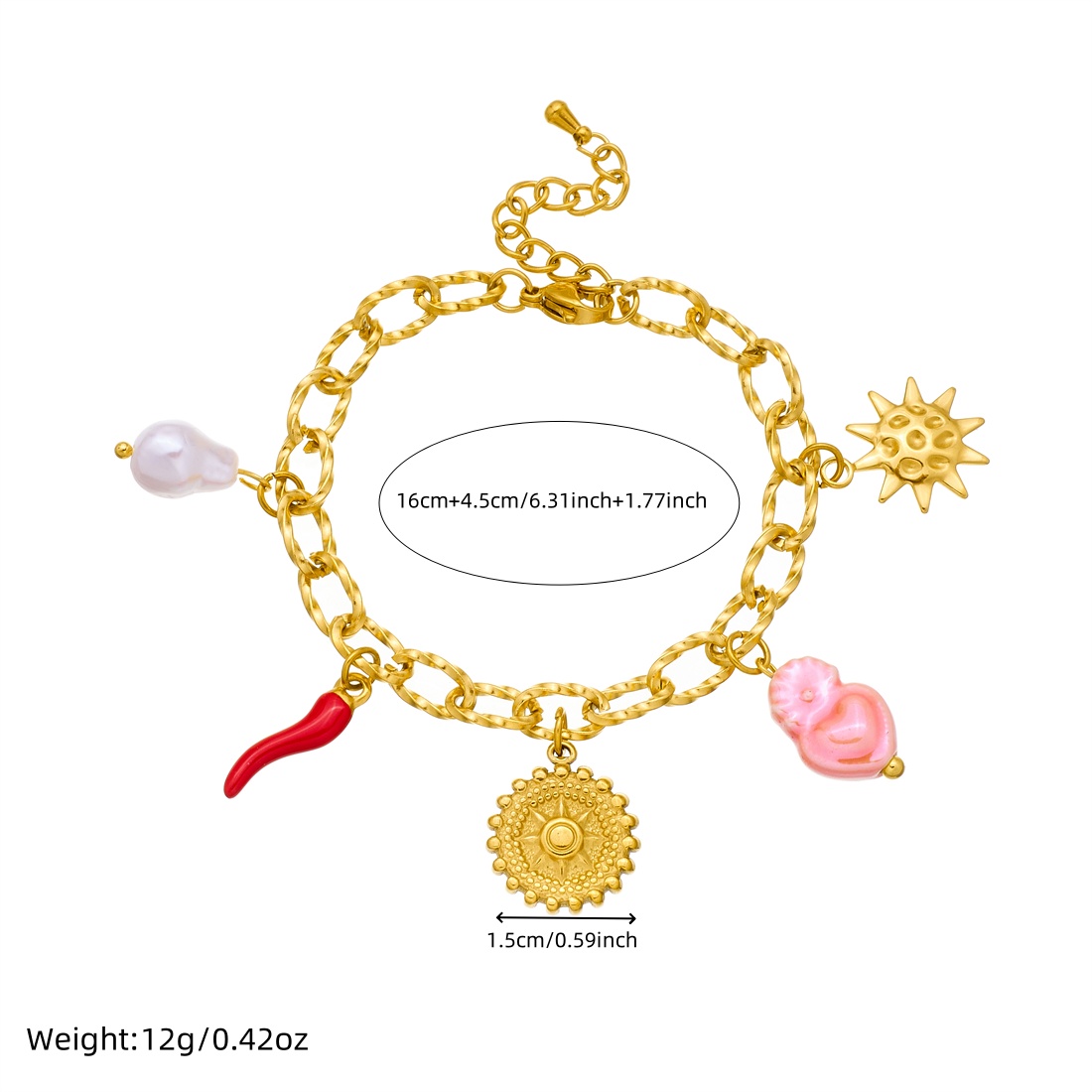 DIEYURO 316L Stainless Steel G - Ceramic Link Bracelet のレビューと価格