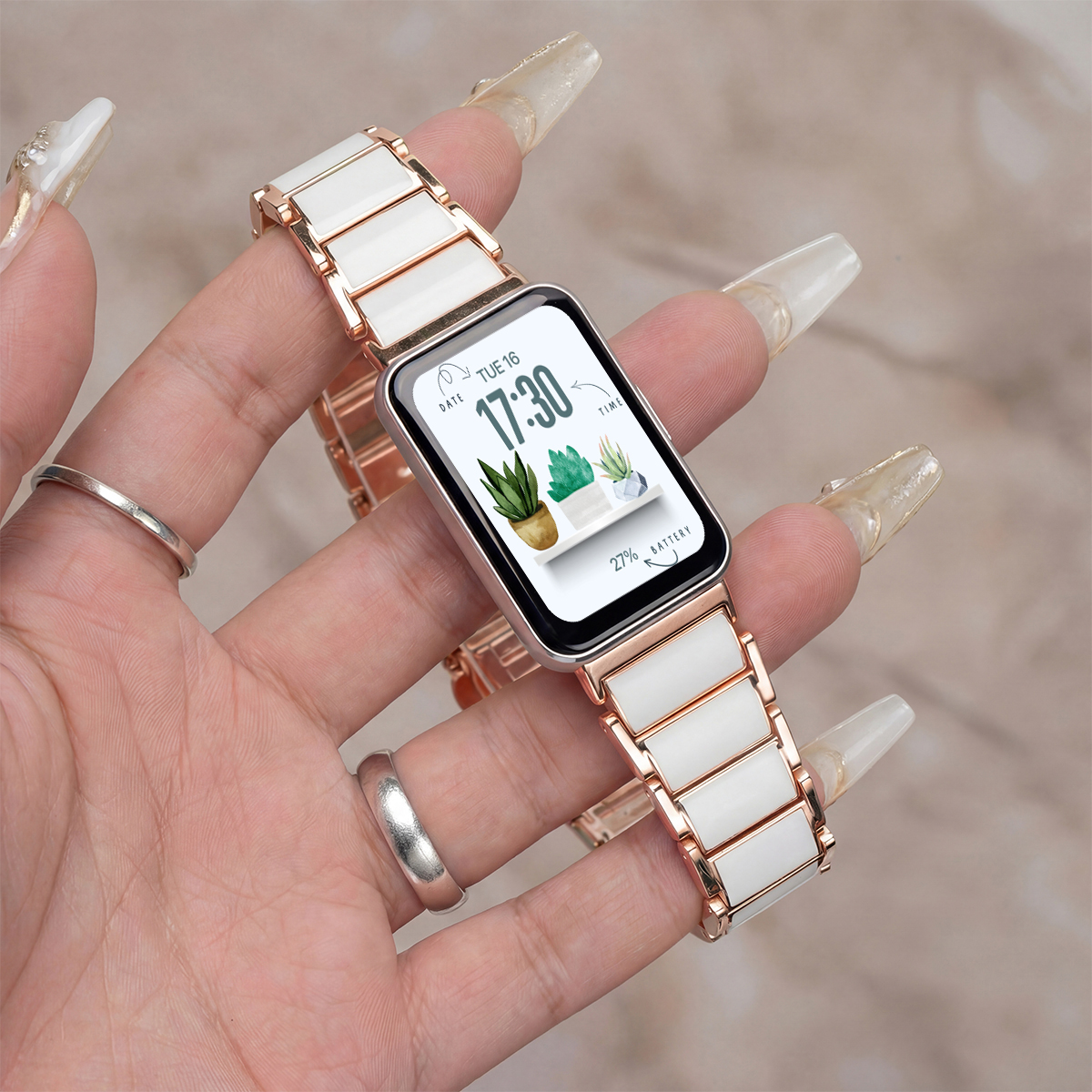Metal Strap for Samsung Galaxy - Ceramic Link Bracelet のレビューと価格