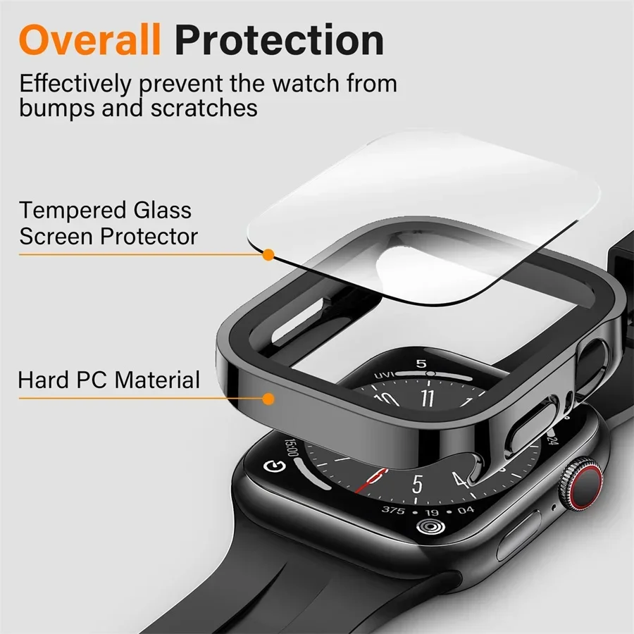 Glass+cover For Apple Watch ca - Smartwatch Watch Accessories For Women のレビューと価格