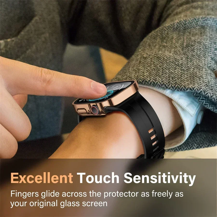 Glass+cover For Apple Watch ca - Smartwatch Watch Accessories For Women のレビューと価格