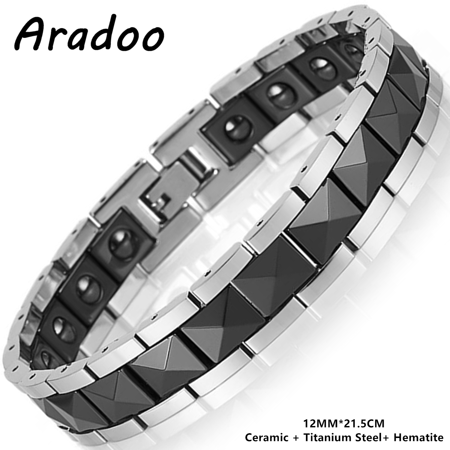 ARADOO Minimalist Pyramid Desi - Ceramic Link Bracelet のレビューと価格