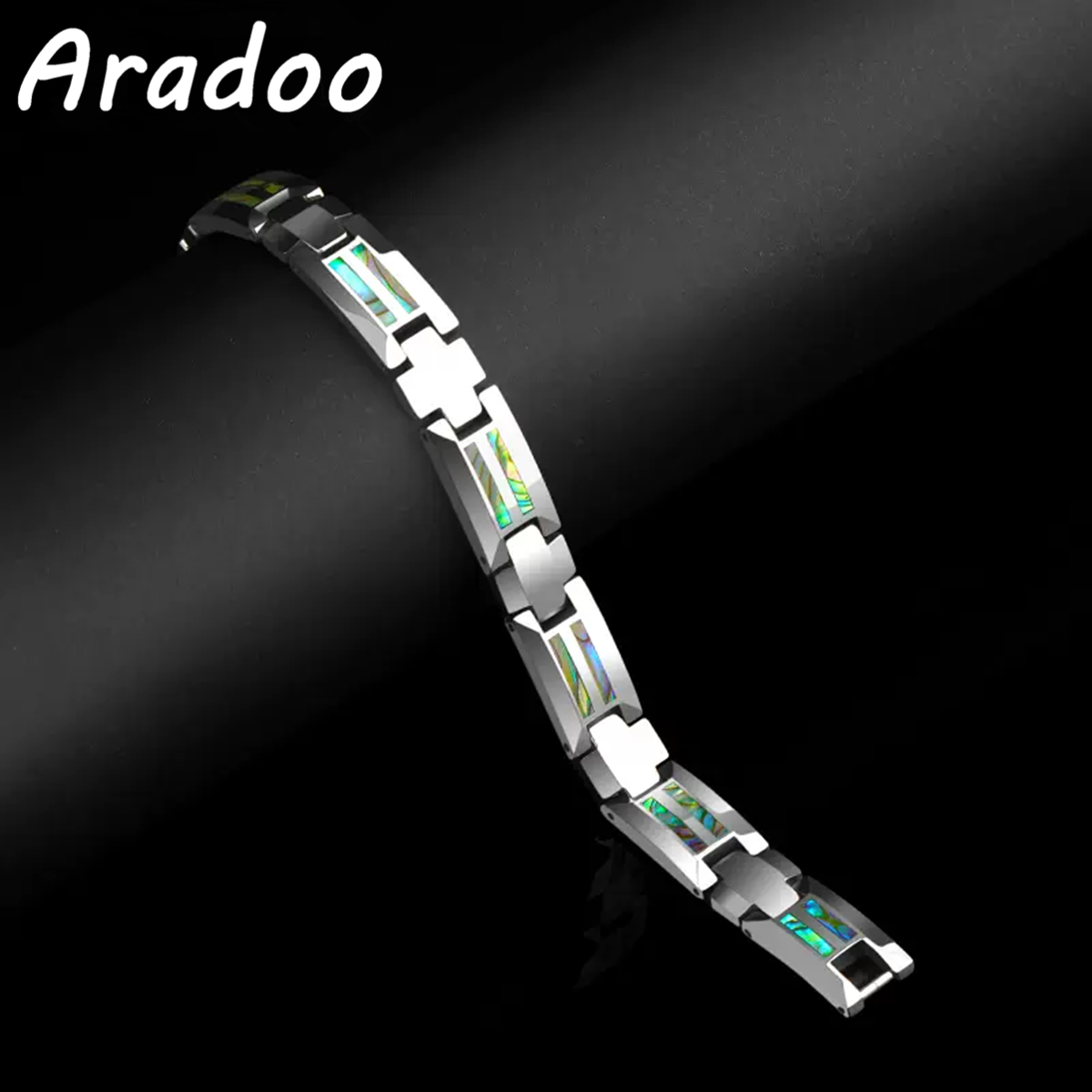 Abalone Shell Tungsten Steel B - Ceramic Link Bracelet のレビューと価格