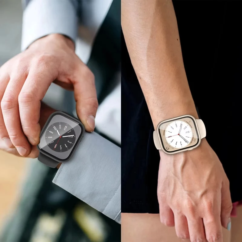 1-2pcsGlass+Cover For Apple Wa - Smartwatch Band Accessories のレビューと価格