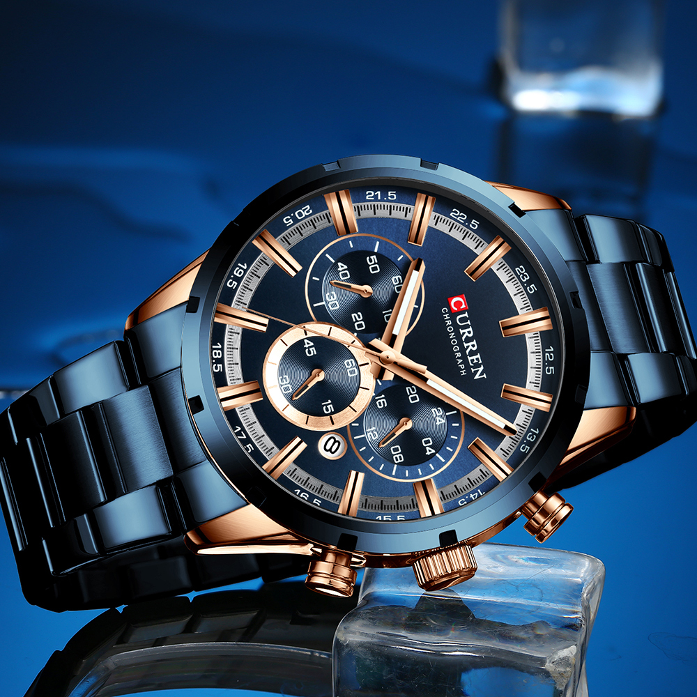 Curren Men's Watch Blue Dial S - Smartwatch Guess のレビューと価格