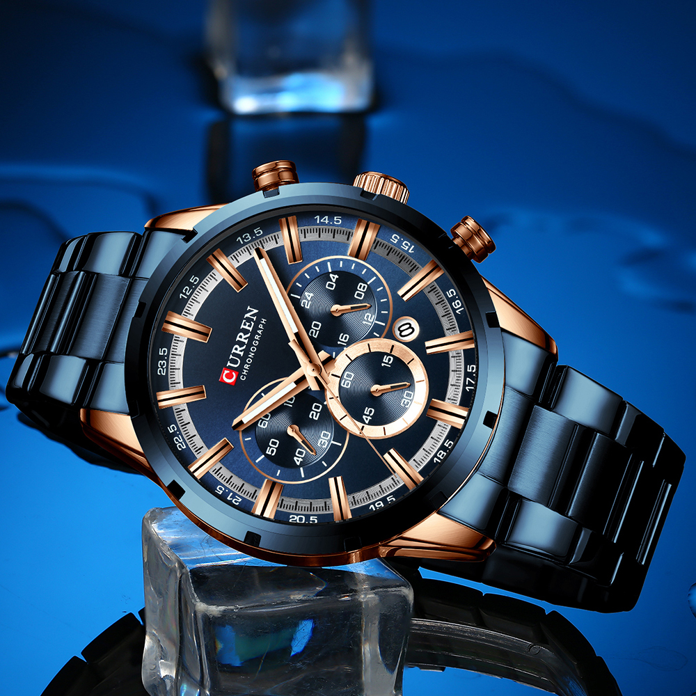 Curren Men's Watch Blue Dial S - Smartwatch Guess のレビューと価格