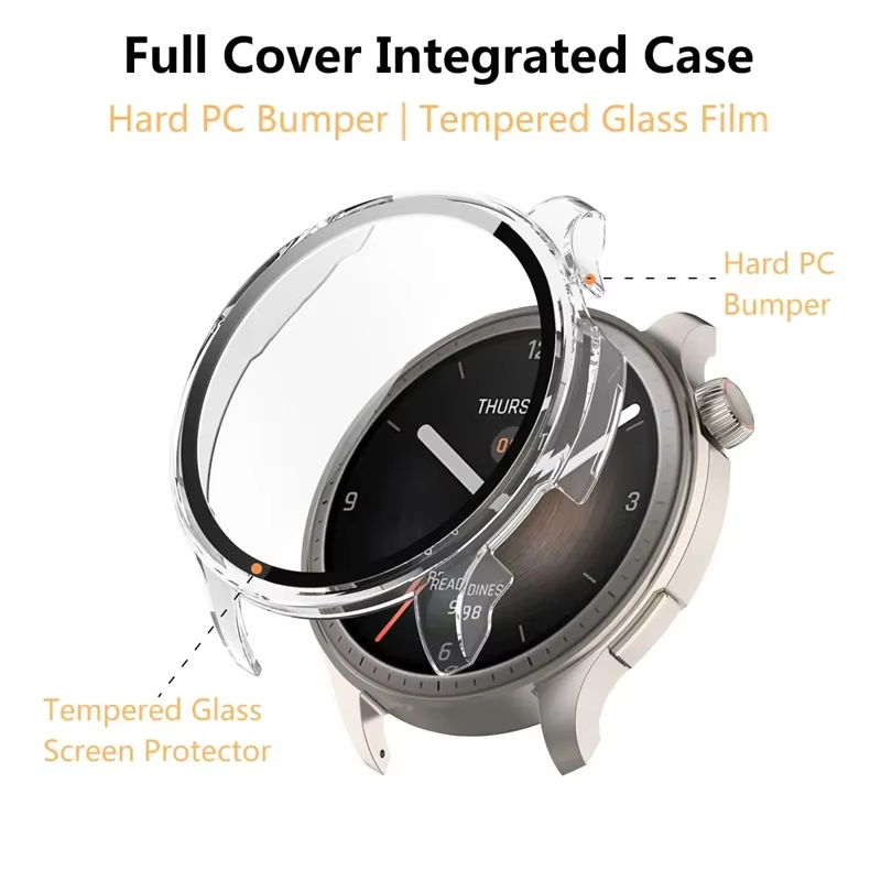 Tempered Glass Case For Amazfi - Amazfit Smartwatch Accessories のレビューと価格