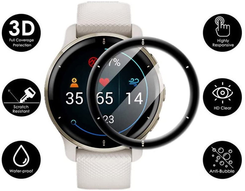 3D Curved Edge Protective Film - Garmin Smartwatch Accessories のレビューと価格