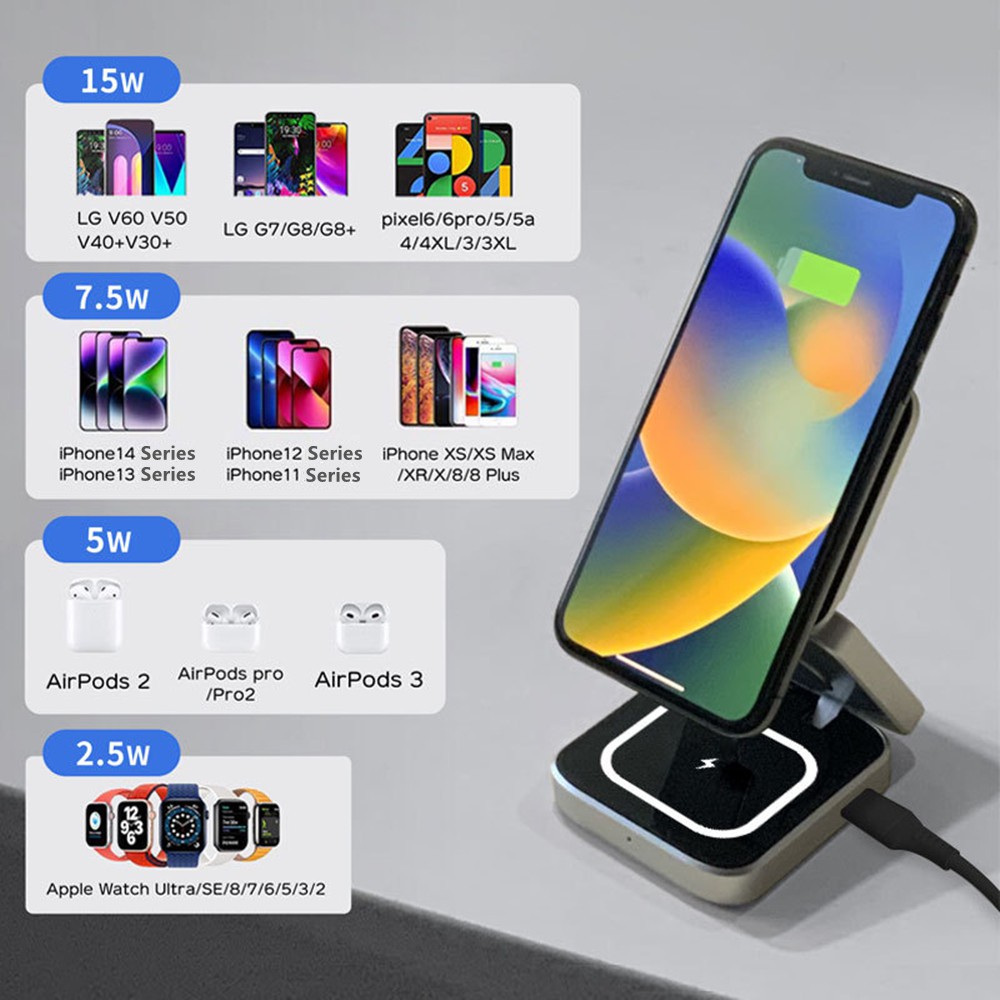 Foldable Magnetic Wireless Cha - Wireless Charger Watch のレビューと価格