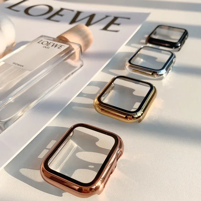 Glass+case For Apple Watch ban - Smartwatch Watch Accessories For Women のレビューと価格
