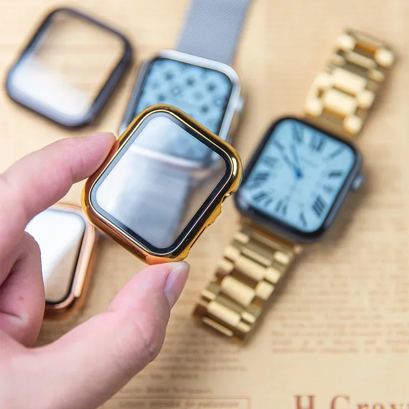 Glass+case For Apple Watch ban - Smartwatch Watch Accessories For Women のレビューと価格