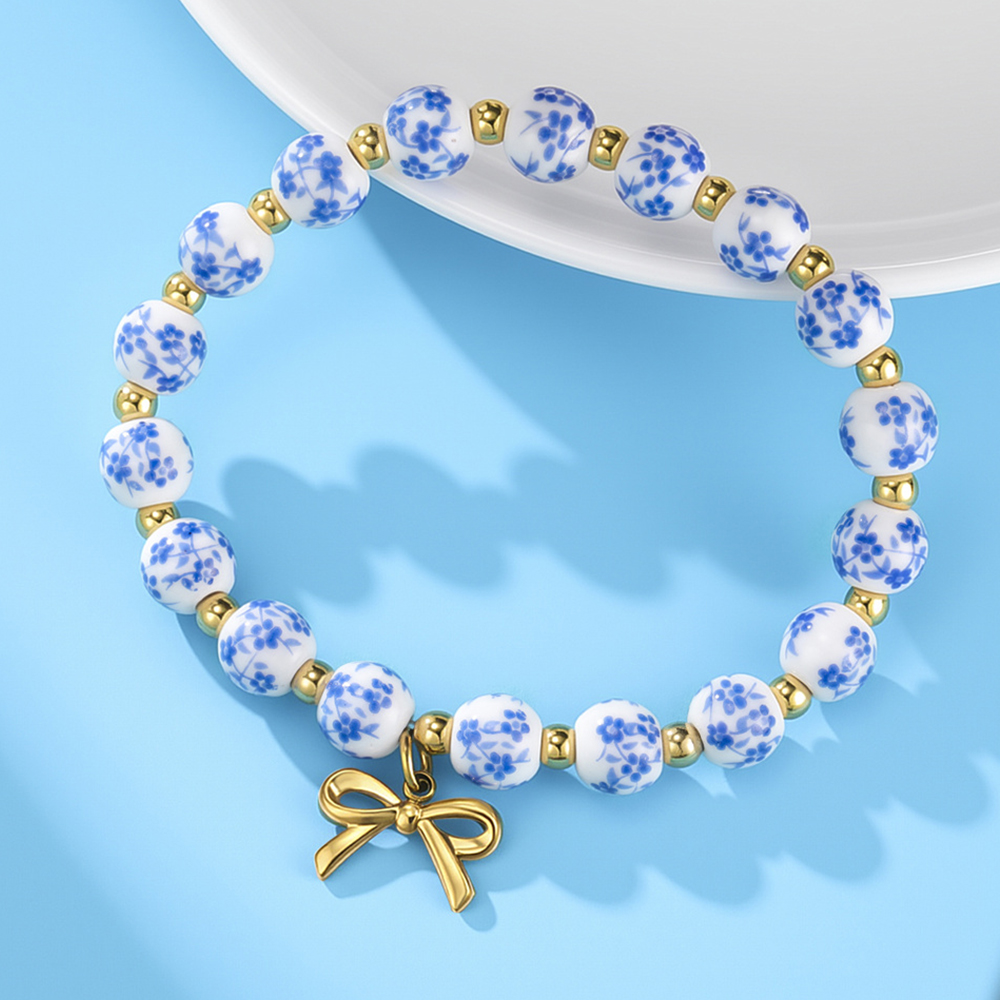 Colorful Ceramic Bead Bracelet - Ceramic Link Bracelet のレビューと価格