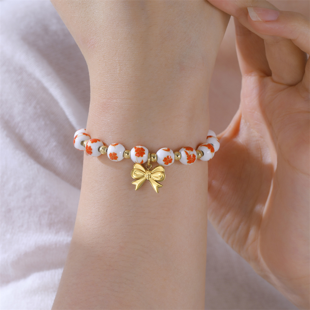 Colorful Ceramic Bead Bracelet - Ceramic Link Bracelet のレビューと価格