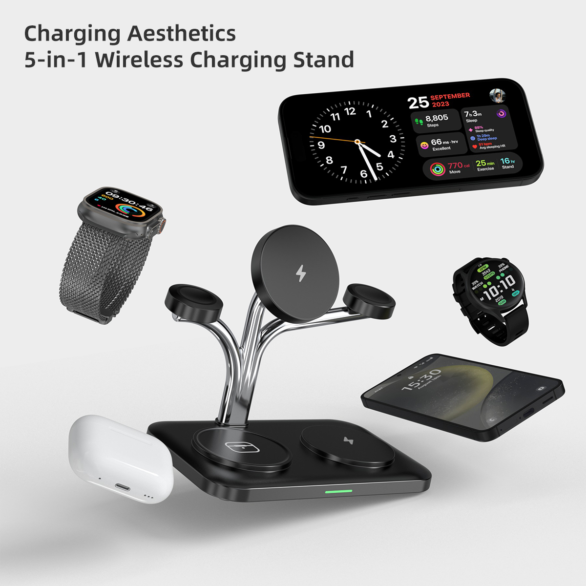 5 IN 1 Magnetic Wireless Charg - Wireless Charger Watch のレビューと価格