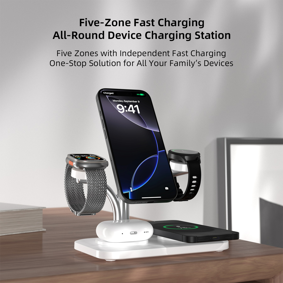 5 IN 1 Magnetic Wireless Charg - Wireless Charger Watch のレビューと価格