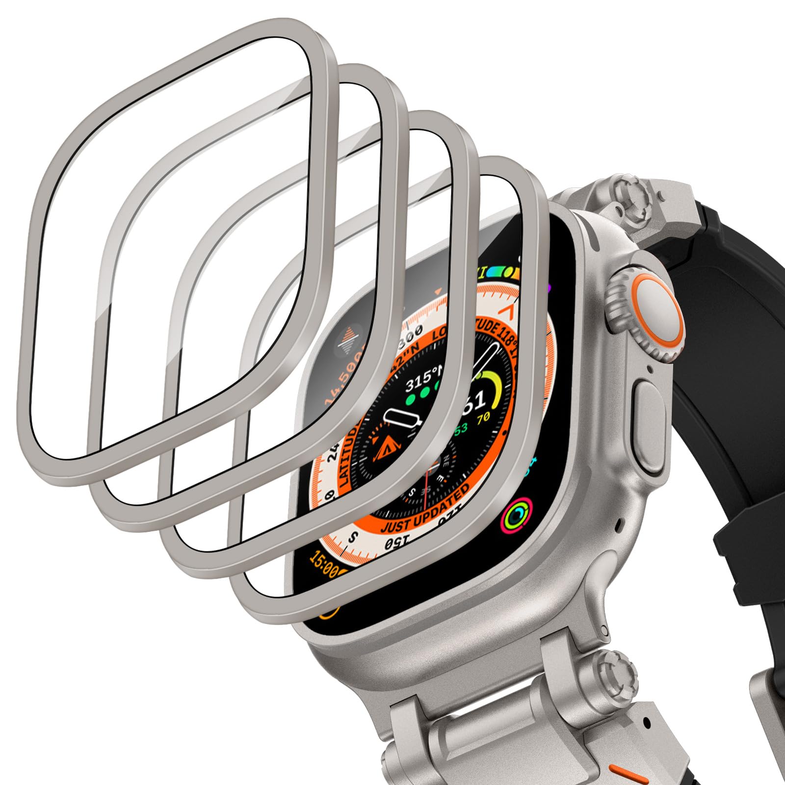 Aluminium Alloy Case+Tempered  - Smartwatch Straps & Accessories のレビューと価格