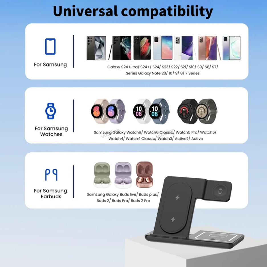 3 In 1 Foldable Wireless Charg - Wireless Charger Watch のレビューと価格