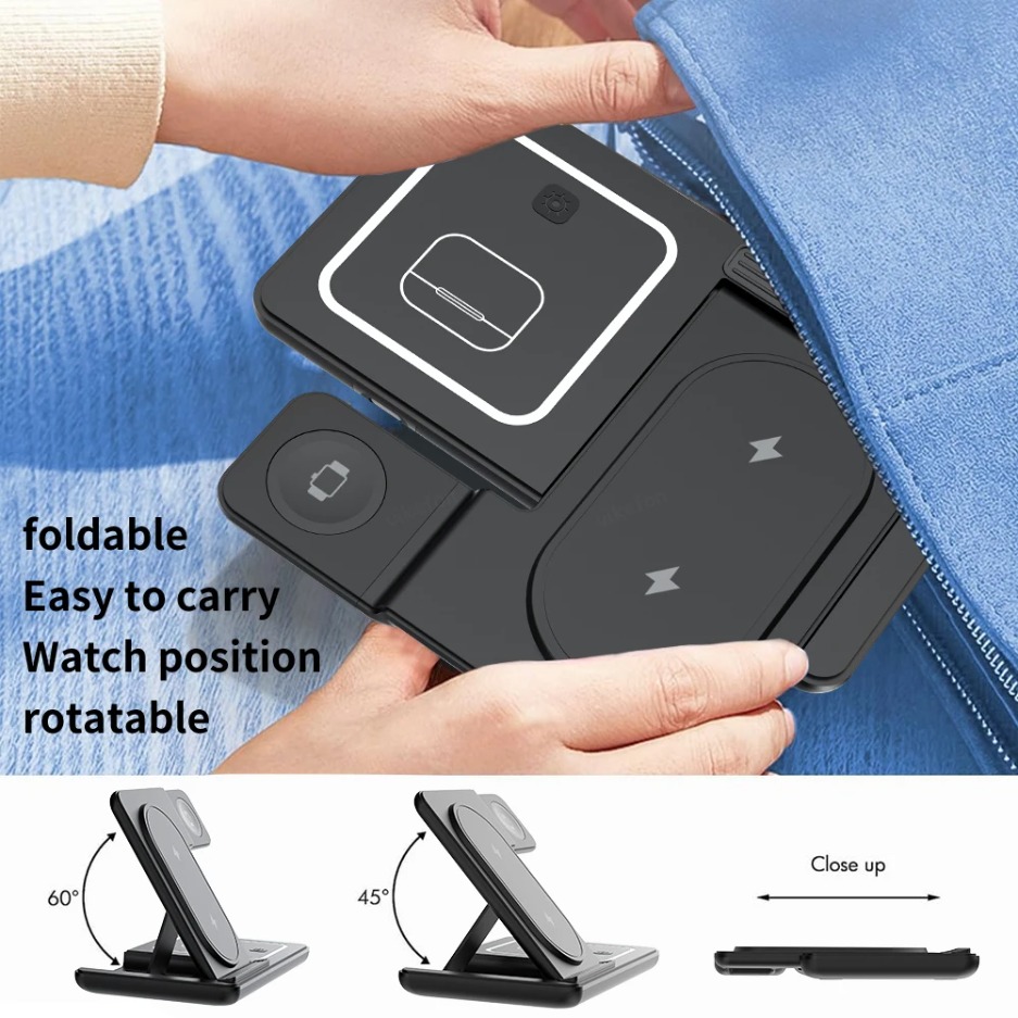3 In 1 Foldable Wireless Charg - Wireless Charger Watch のレビューと価格