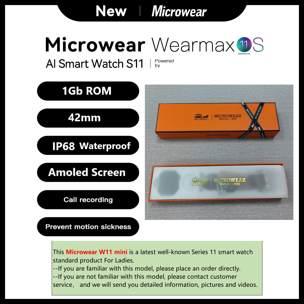Microwear W11mini Watch11 Mini - Smartwatch M Active のレビューと価格