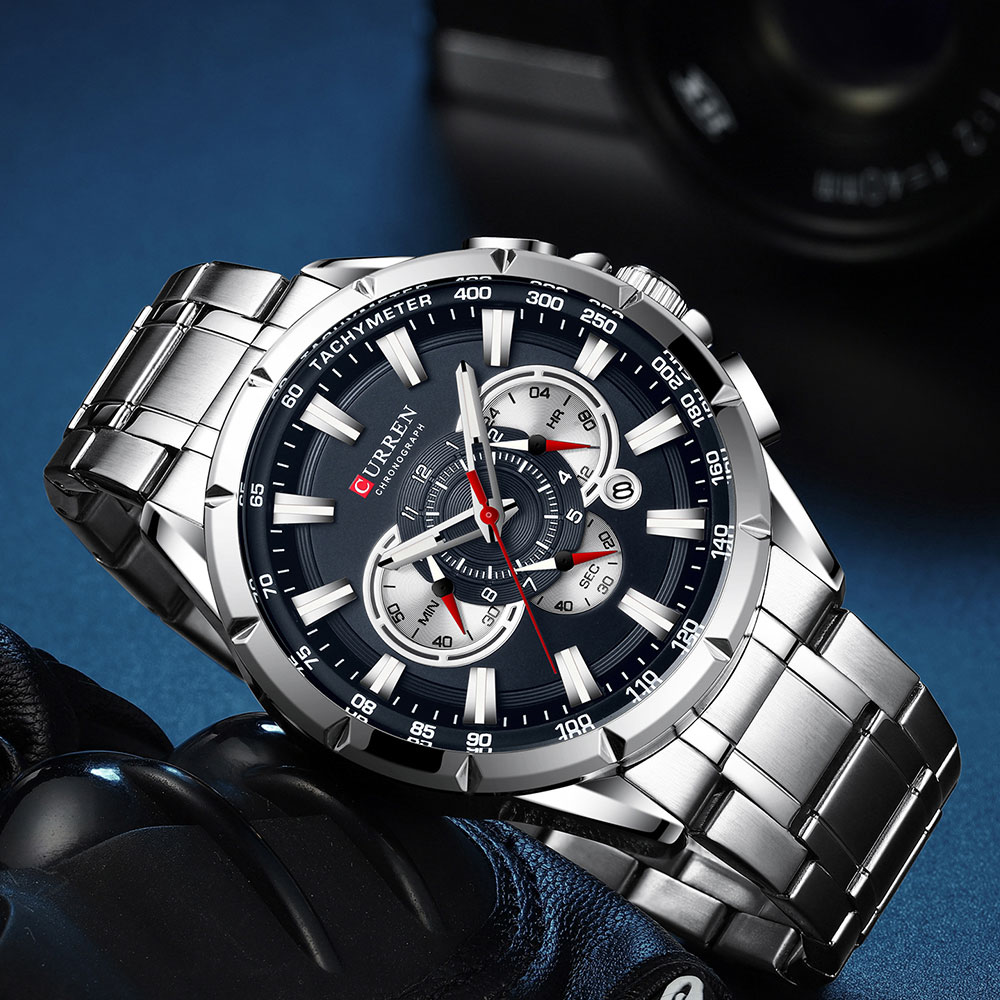 CURREN New Casual Sport Chrono - Smartwatch Guess のレビューと価格