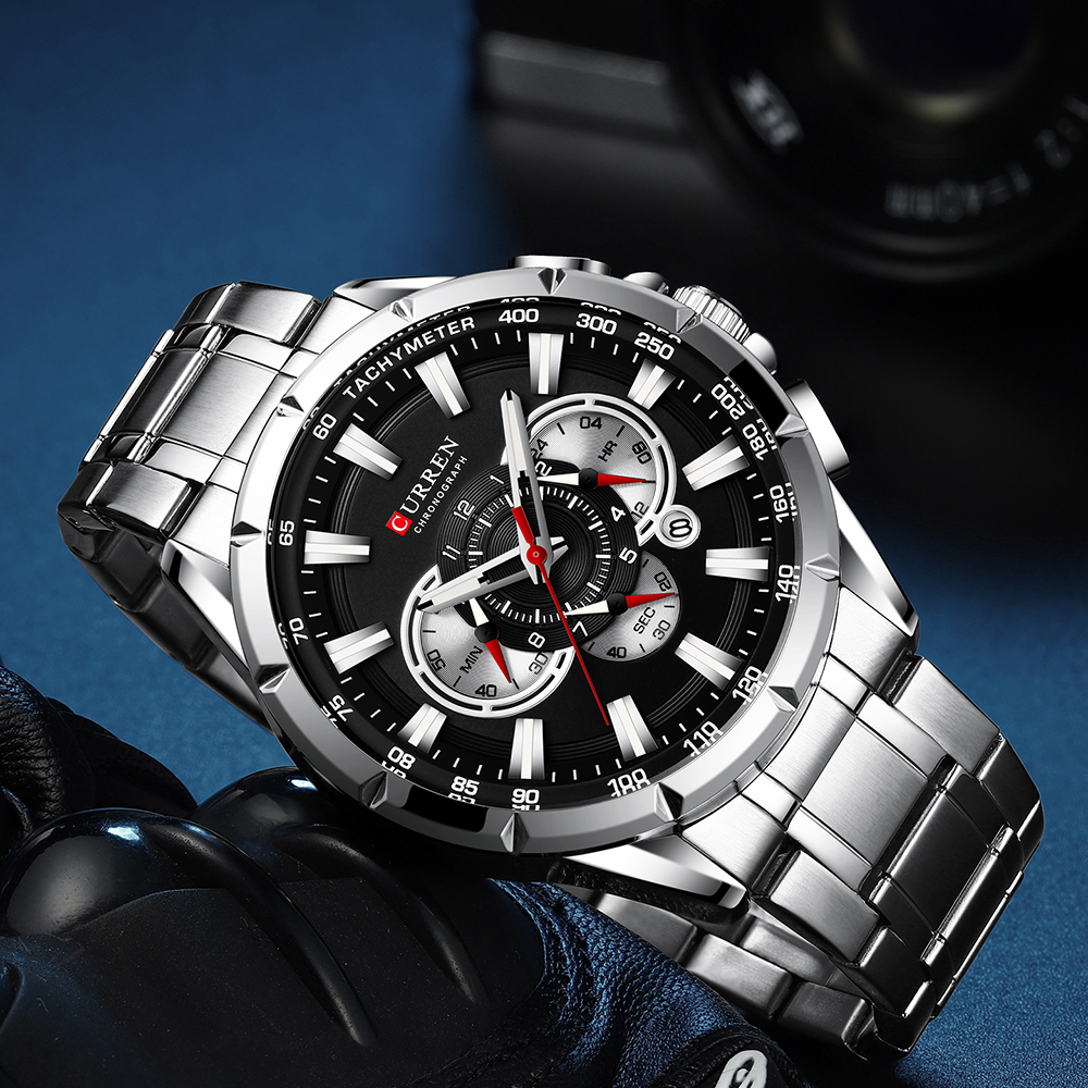 CURREN New Casual Sport Chrono - Smartwatch Guess のレビューと価格