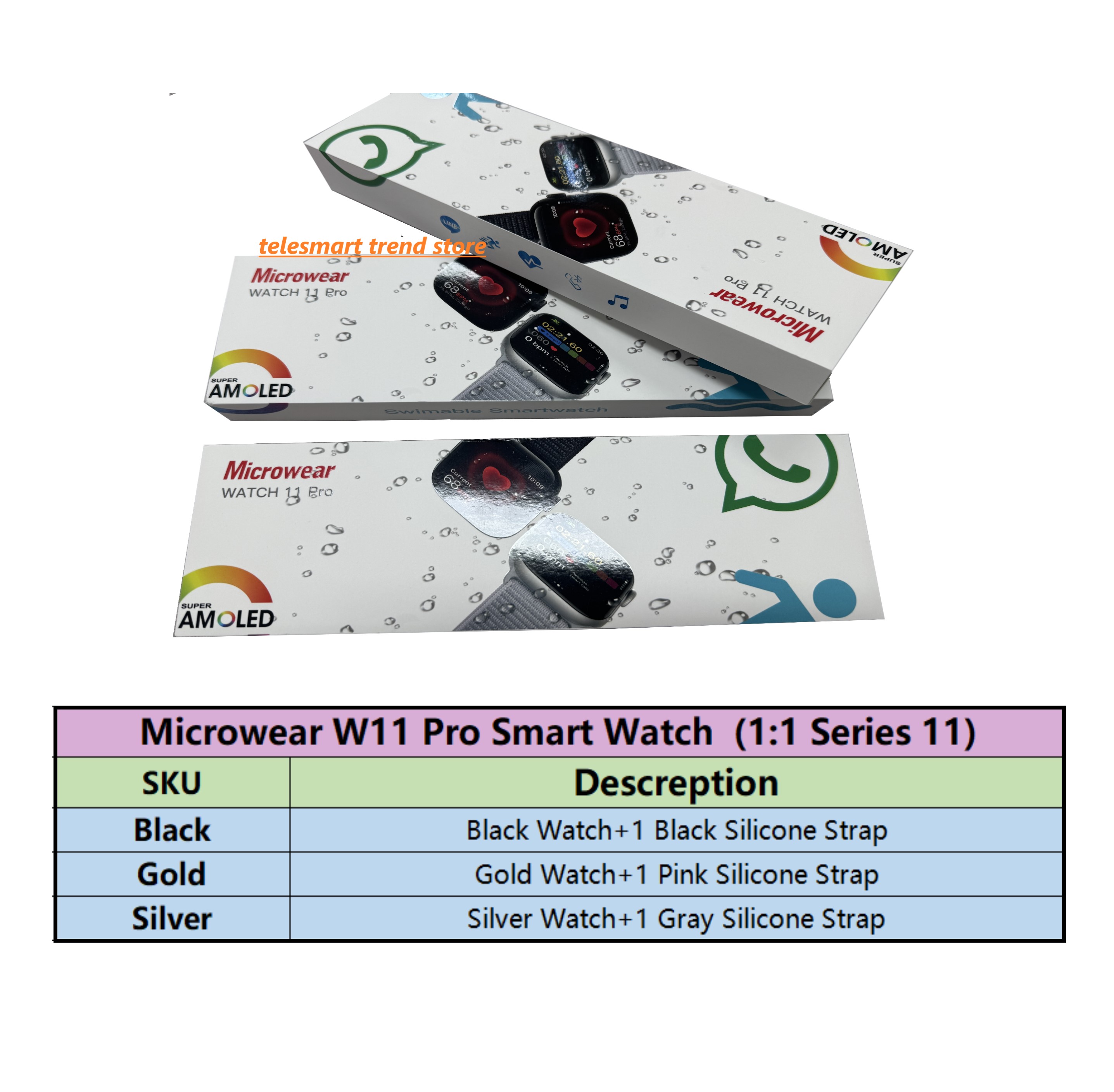 Latest W11 Pro Smart Watch S11 - Smartwatch M Active のレビューと価格